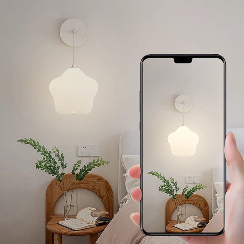 Applique murale LED en fer PE étoile de simplicité moderne pour chevet 