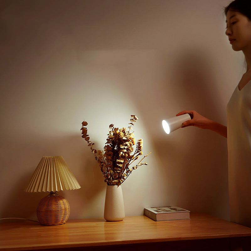 مصباح مكتب LED قابل للفصل على شكل أسطوانة قابلة لإعادة الشحن من ABS PP PC بتصميم حديث وبسيط للدراسة 