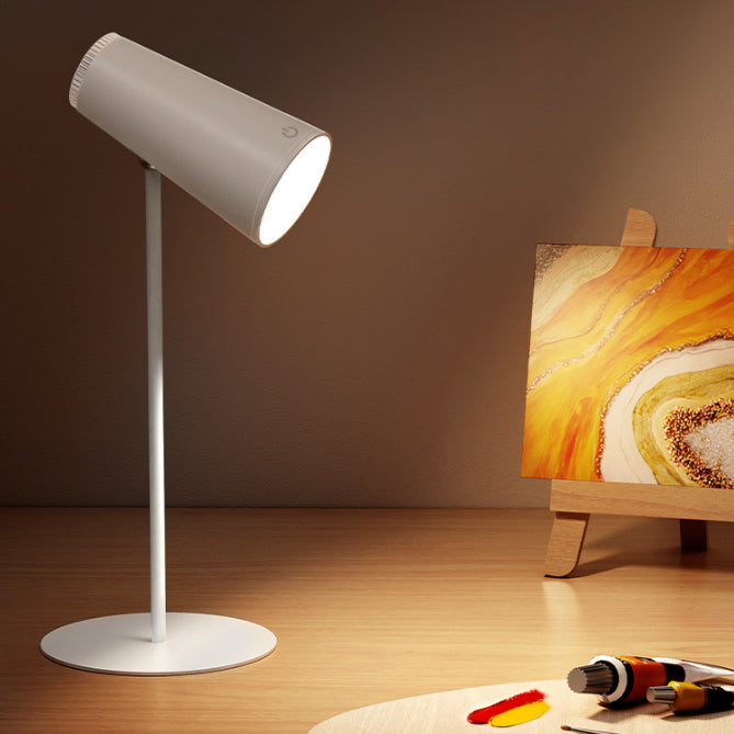 مصباح مكتب LED قابل للفصل على شكل أسطوانة قابلة لإعادة الشحن من ABS PP PC بتصميم حديث وبسيط للدراسة 