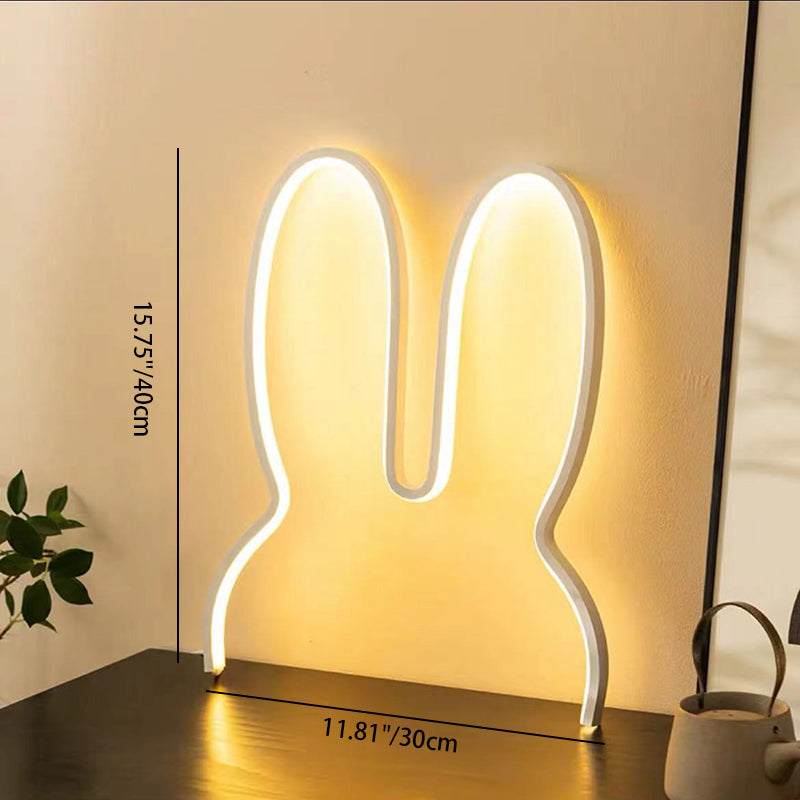 Zeitgenössische kreative Kinder Metall USB Hasenohren hängende LED Wandleuchte für Schlafzimmer 