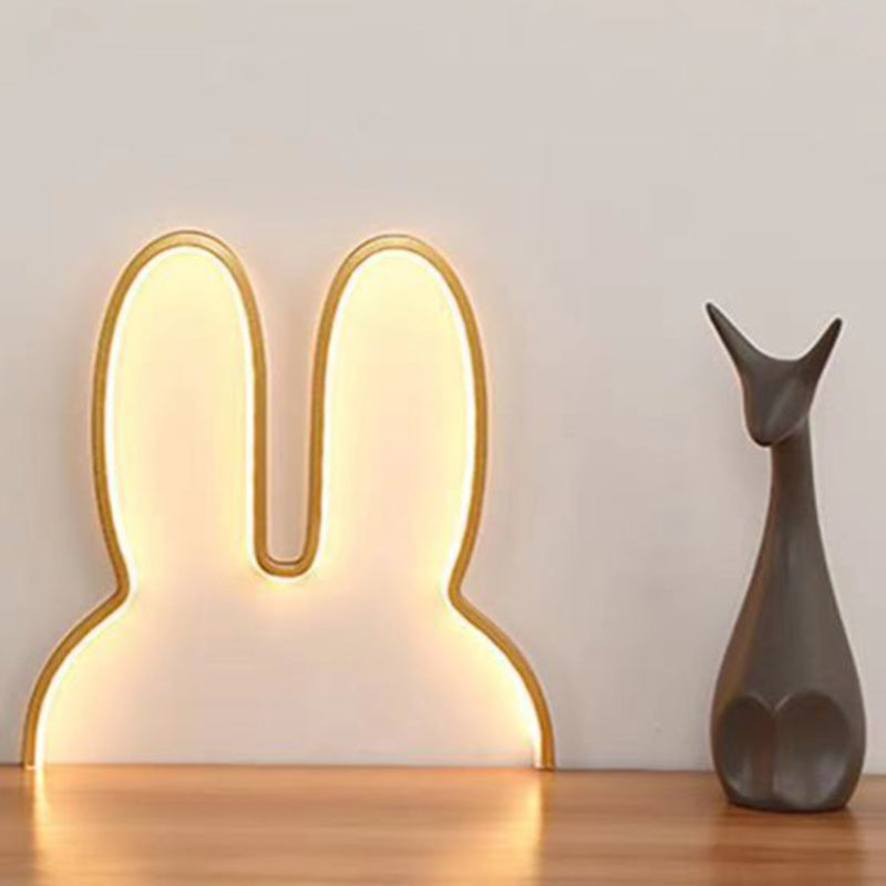 Zeitgenössische kreative Kinder Metall USB Hasenohren hängende LED Wandleuchte für Schlafzimmer 