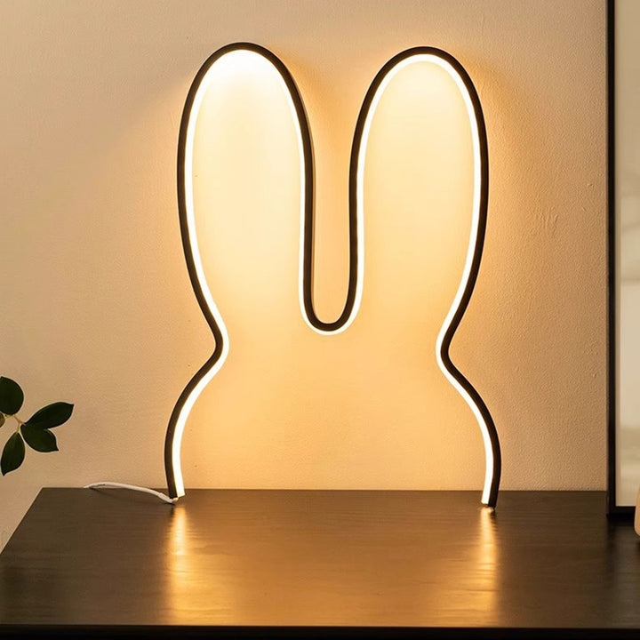 Zeitgenössische kreative Kinder Metall USB Hasenohren hängende LED Wandleuchte für Schlafzimmer 