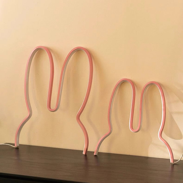 Zeitgenössische kreative Kinder Metall USB Hasenohren hängende LED Wandleuchte für Schlafzimmer 