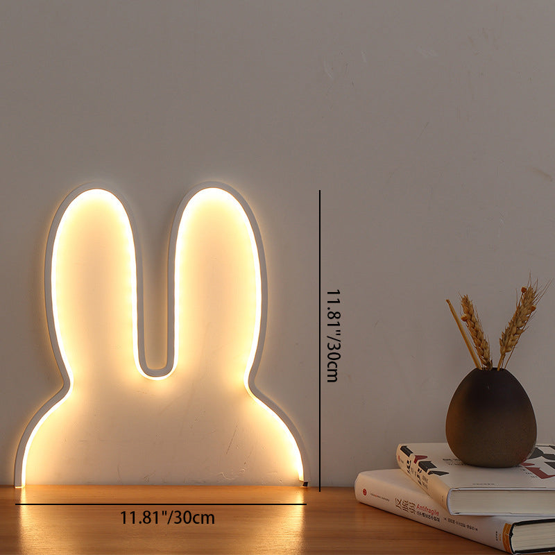 Zeitgenössische kreative Kinder Metall USB Hasenohren hängende LED Wandleuchte für Schlafzimmer 