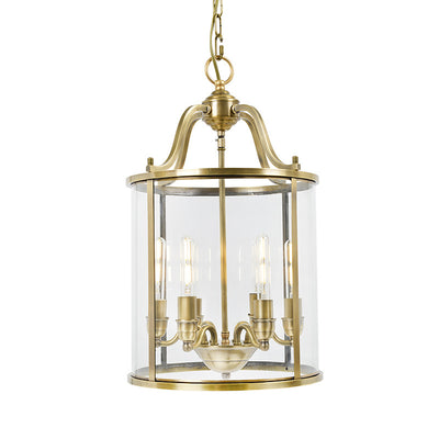 Moderne Mid-Century Kupfer Glas Runde Zylinder 6-Licht Kronleuchter für Wohnzimmer 