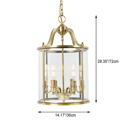 Moderne Mid-Century Kupfer Glas Runde Zylinder 6-Licht Kronleuchter für Wohnzimmer 