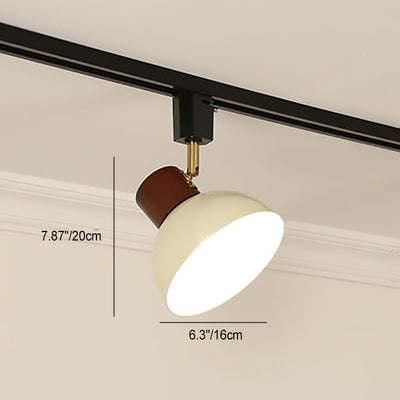 Zeitgenössische nordische Eisen-Holz-Schale Runde verstellbare 1/2/3/4/5 Licht-Schienenbeleuchtung Halbeinbau-Deckenleuchte für Esszimmer 