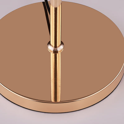 Lampe de sol moderne de luxe en fer avec cylindre en cristal à 1 lumière pour le salon 