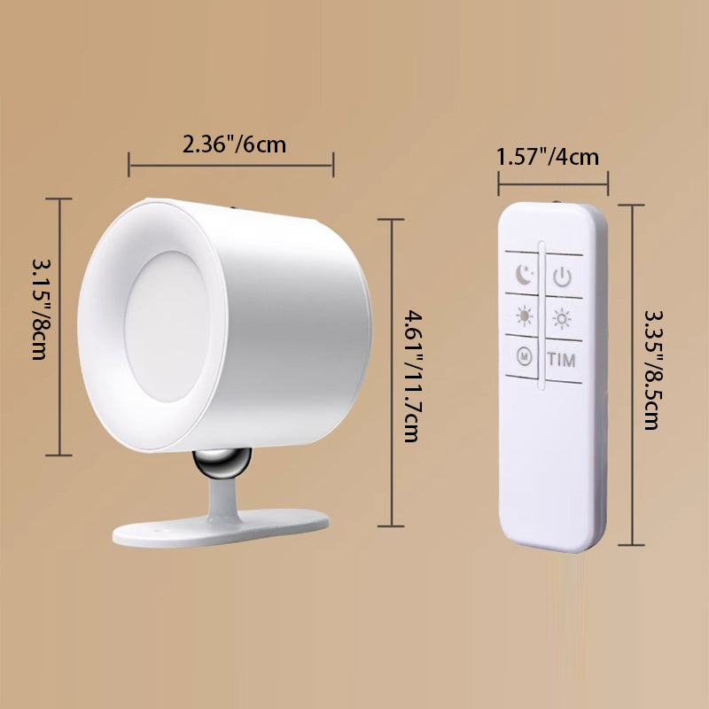 Lampe murale LED ronde en ABS PC rechargeable et rotative à simplicité moderne pour chevet 