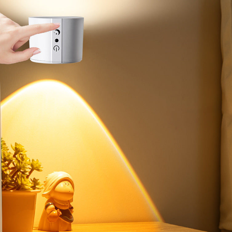 Lampe murale LED ronde en ABS PC rechargeable et rotative à simplicité moderne pour chevet 