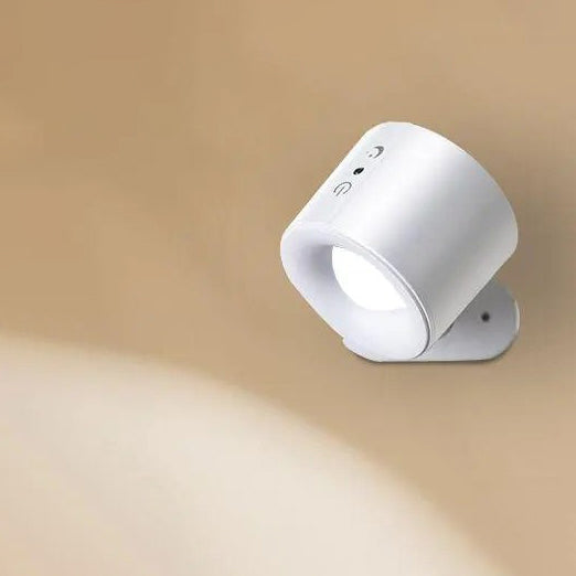Lampe murale LED ronde en ABS PC rechargeable et rotative à simplicité moderne pour chevet 