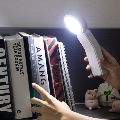 مصباح طاولة LED دائري صغير من الألومنيوم ABS قابل لإعادة الشحن عبر USB للبساطة الحديثة للدراسة 