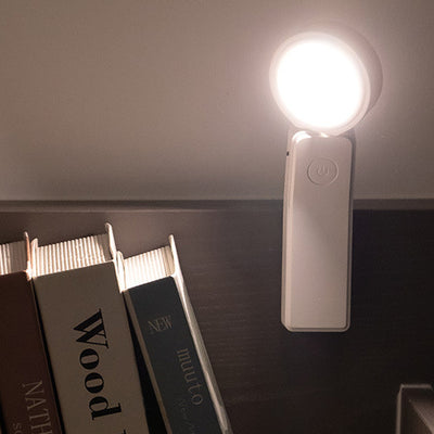 مصباح طاولة LED دائري صغير من الألومنيوم ABS قابل لإعادة الشحن عبر USB للبساطة الحديثة للدراسة 