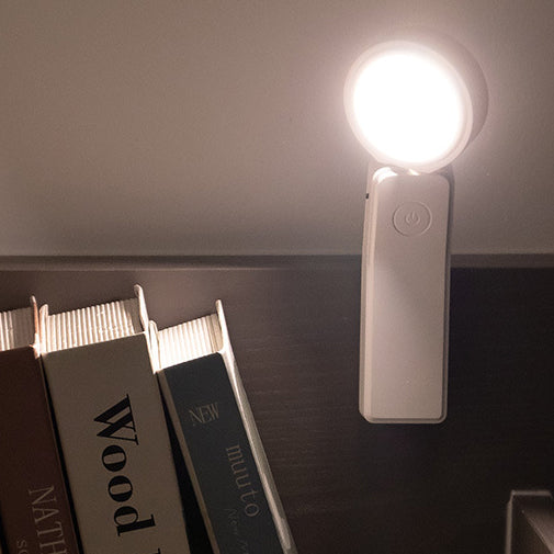 مصباح طاولة LED دائري صغير من الألومنيوم ABS قابل لإعادة الشحن عبر USB للبساطة الحديثة للدراسة 