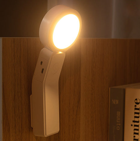 مصباح طاولة LED دائري صغير من الألومنيوم ABS قابل لإعادة الشحن عبر USB للبساطة الحديثة للدراسة 