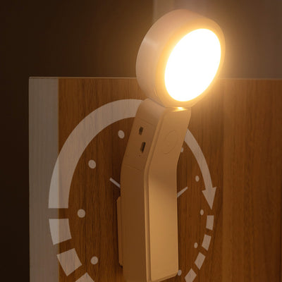 مصباح طاولة LED دائري صغير من الألومنيوم ABS قابل لإعادة الشحن عبر USB للبساطة الحديثة للدراسة 