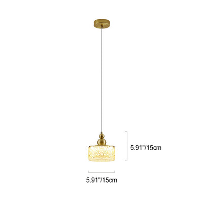 Suspension LED ronde en résine et acier inoxydable scandinave contemporain avec effet craquelé pour chevet 