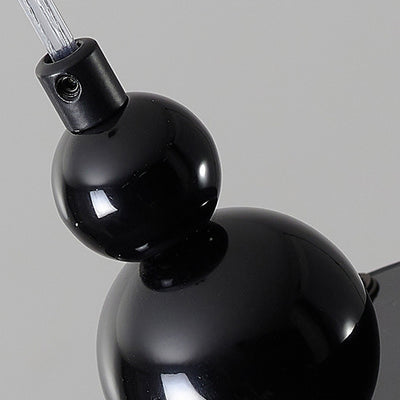 Suspension LED ronde en résine et acier inoxydable scandinave contemporain avec effet craquelé pour chevet 