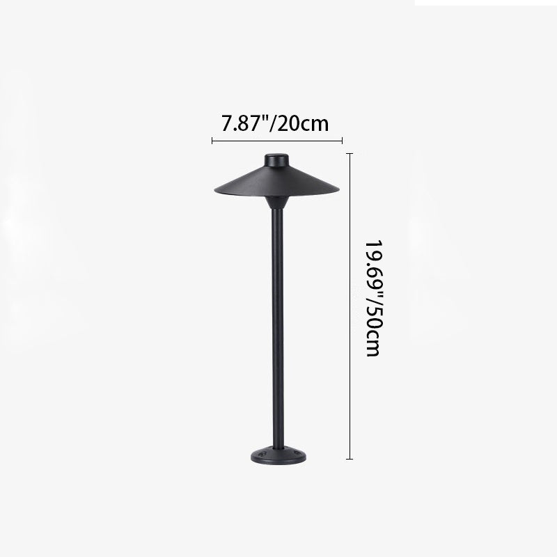 Lumière extérieure pour jardin en aluminium étanche avec LED conique, simplicité moderne, parapluie PC 