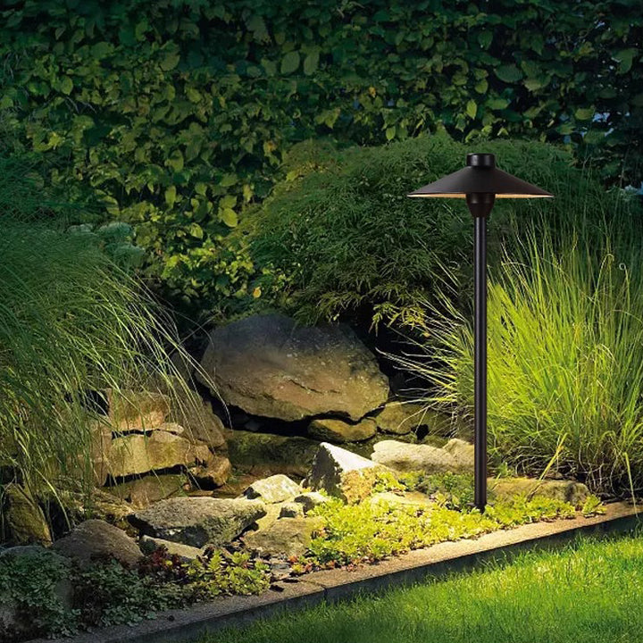 Lumière extérieure pour jardin en aluminium étanche avec LED conique, simplicité moderne, parapluie PC 