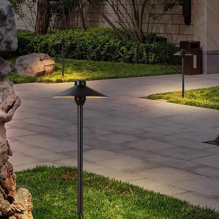 Lumière extérieure pour jardin en aluminium étanche avec LED conique, simplicité moderne, parapluie PC 
