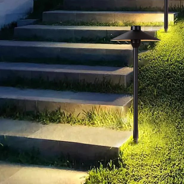 إضاءة خارجية للحديقة بمصابيح LED مخروطية الشكل من الألومنيوم المقاوم للماء بتصميم بسيط وحديث 