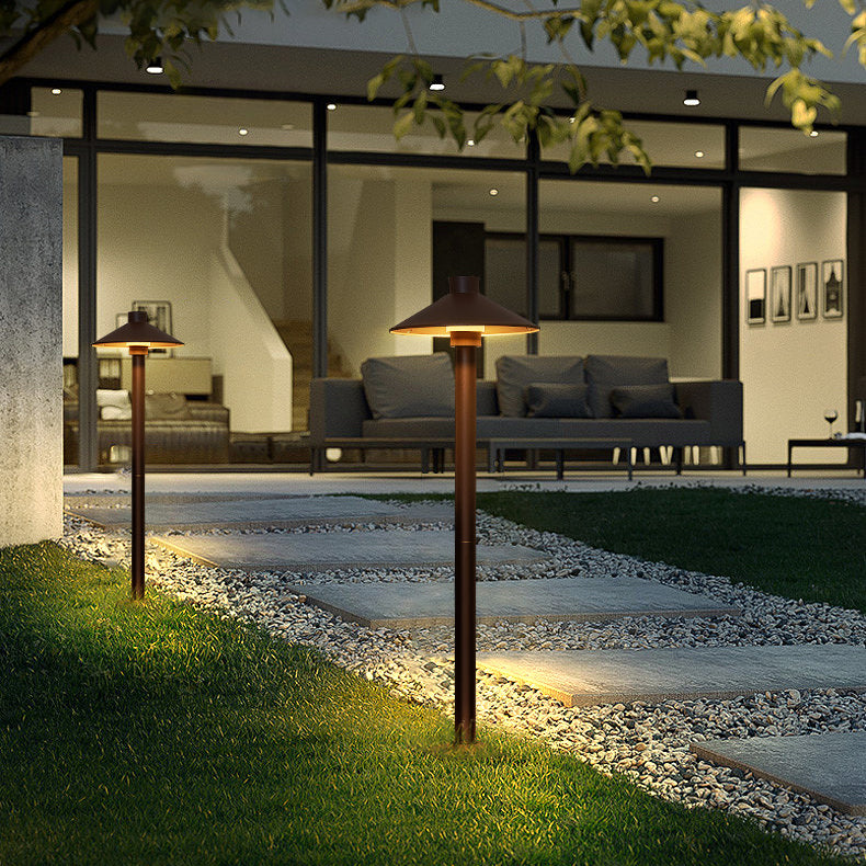 إضاءة خارجية للحديقة بمصابيح LED مخروطية الشكل من الألومنيوم المقاوم للماء بتصميم بسيط وحديث 
