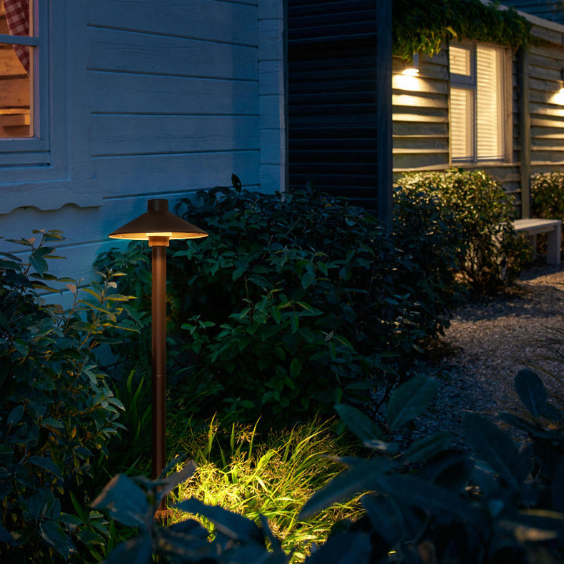 Lumière extérieure pour jardin en aluminium étanche avec LED conique, simplicité moderne, parapluie PC 