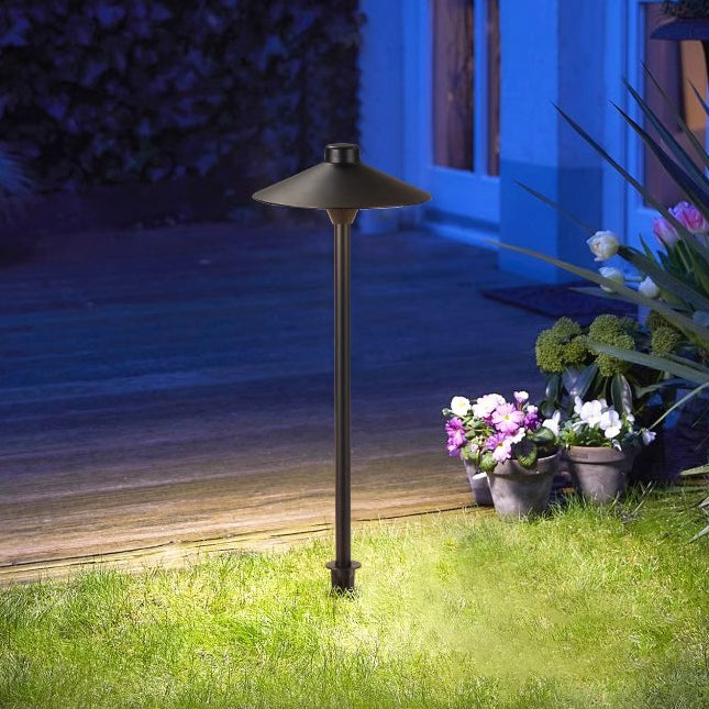 Lumière extérieure pour jardin en aluminium étanche avec LED conique, simplicité moderne, parapluie PC 