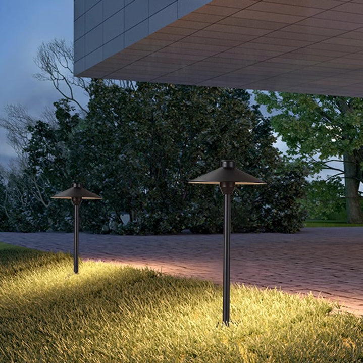 Lumière extérieure pour jardin en aluminium étanche avec LED conique, simplicité moderne, parapluie PC 