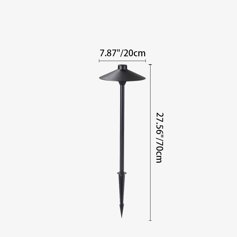 Lumière extérieure pour jardin en aluminium étanche avec LED conique, simplicité moderne, parapluie PC 