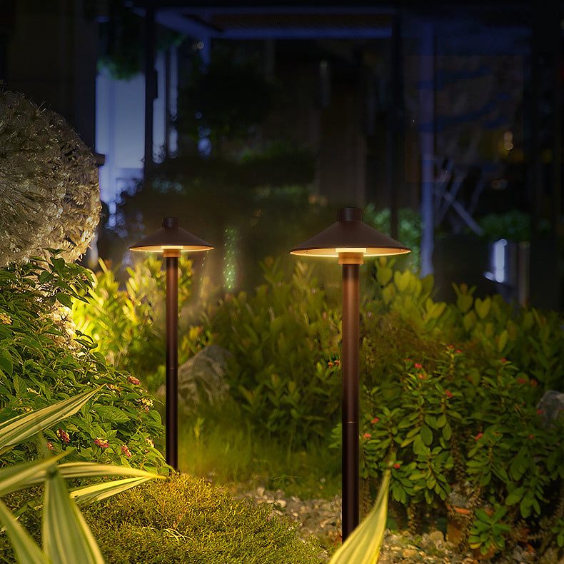 إضاءة خارجية للحديقة بمصابيح LED مخروطية الشكل من الألومنيوم المقاوم للماء بتصميم بسيط وحديث 