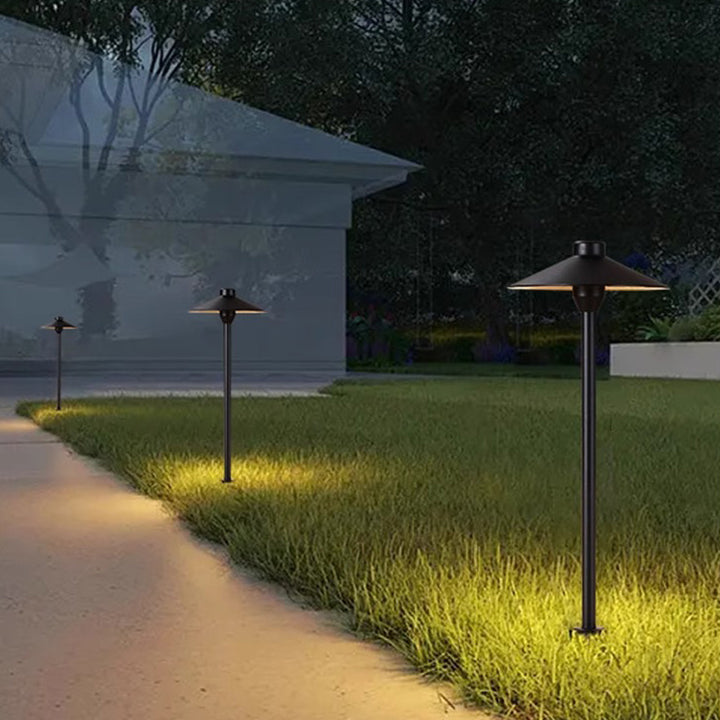 Lumière extérieure pour jardin en aluminium étanche avec LED conique, simplicité moderne, parapluie PC 
