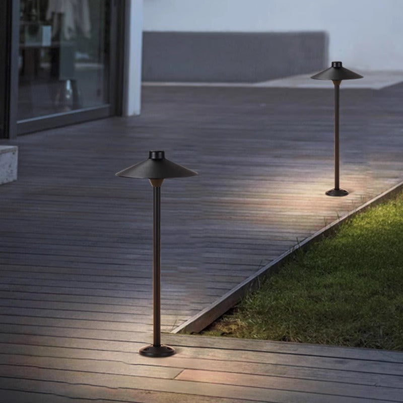 إضاءة خارجية للحديقة بمصابيح LED مخروطية الشكل من الألومنيوم المقاوم للماء بتصميم بسيط وحديث 
