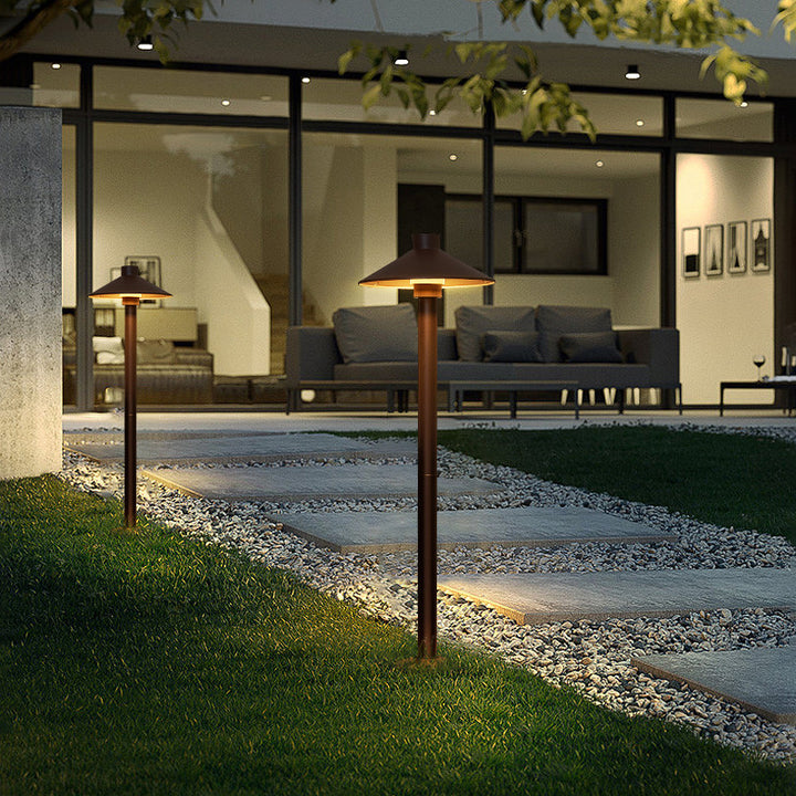 Lumière extérieure pour jardin en aluminium étanche avec LED conique, simplicité moderne, parapluie PC 