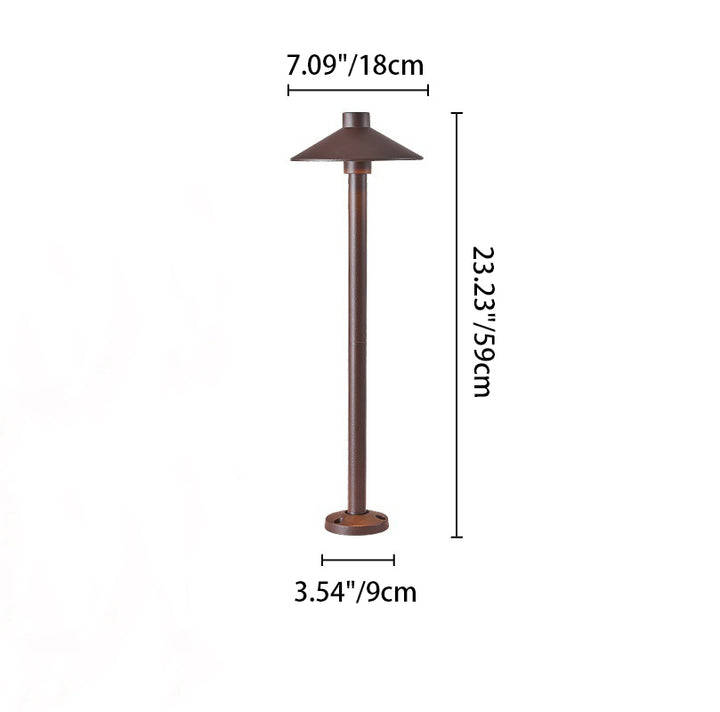Lumière extérieure pour jardin en aluminium étanche avec LED conique, simplicité moderne, parapluie PC 