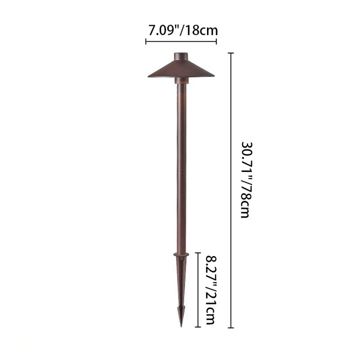 Lumière extérieure pour jardin en aluminium étanche avec LED conique, simplicité moderne, parapluie PC 