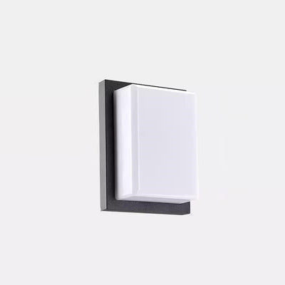 Applique murale LED rectangulaire en aluminium PC étanche minimaliste moderne pour patio extérieur 