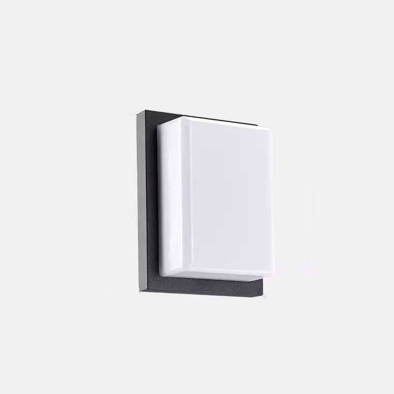 Applique murale LED rectangulaire en aluminium PC étanche minimaliste moderne pour patio extérieur 