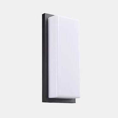 Applique murale LED rectangulaire en aluminium PC étanche minimaliste moderne pour patio extérieur 