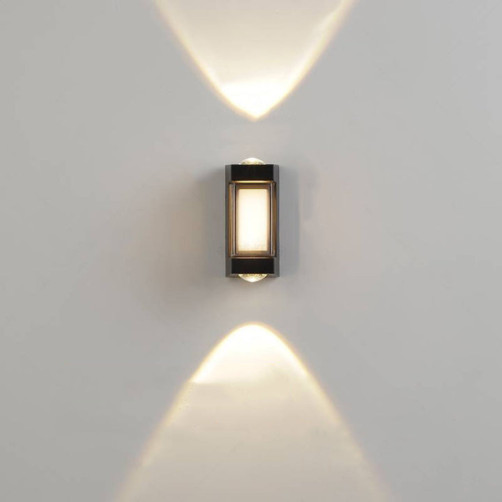 Modern Simplicity Waterproof Aluminum Acrylic Rectangular Cylinder LED Wall Sconce Lamp For Outdoor Patio