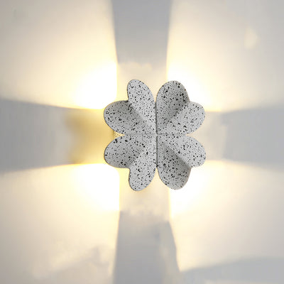 Lámpara de Aplique de Pared LED de Trébol de Cuatro Hojas de Aluminio Impermeable Creativa Contemporánea para Patio Exterior 