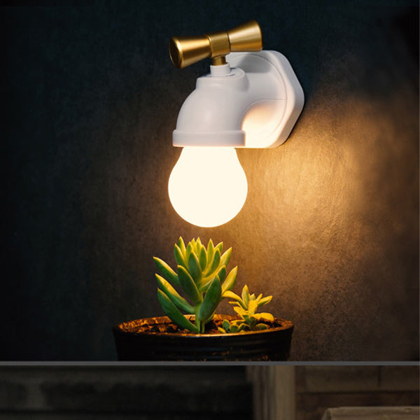 Zeitgenössische kreative wiederaufladbare ABS PC Akustiksensor-Touch-LED-Wandlampe Nachtlicht für das Bett 