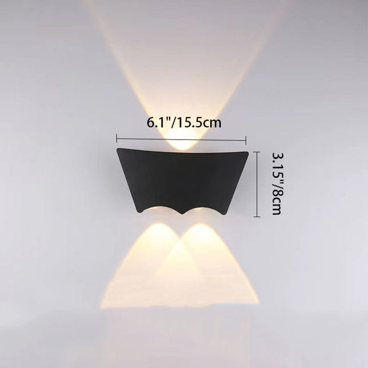 Moderne Einfachheit Wasserdichter Aluminium-Buchstabe Geometrische LED-Wandleuchte Für Außenbereich Terrasse 