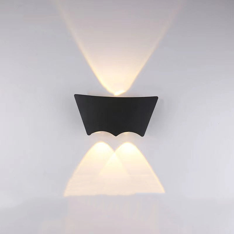 Moderne Einfachheit Wasserdichter Aluminium-Buchstabe Geometrische LED-Wandleuchte Für Außenbereich Terrasse 