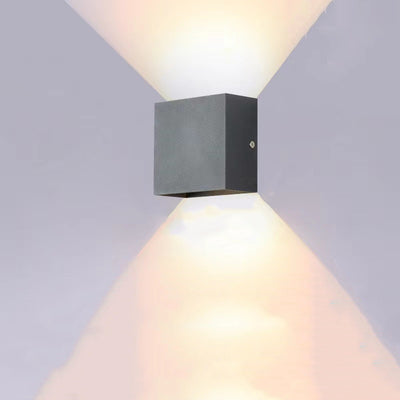 Moderne Einfachheit Wasserdichter Aluminium-Buchstabe Geometrische LED-Wandleuchte Für Außenbereich Terrasse 