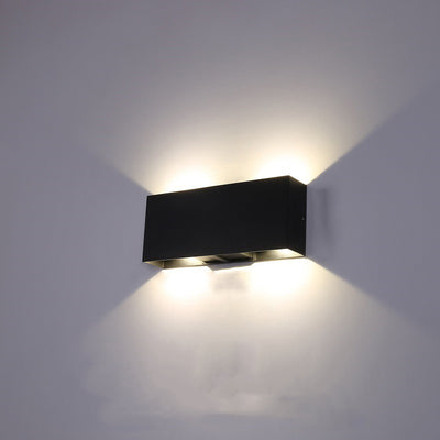 Moderne Einfachheit Wasserdichter Aluminium-Buchstabe Geometrische LED-Wandleuchte Für Außenbereich Terrasse 