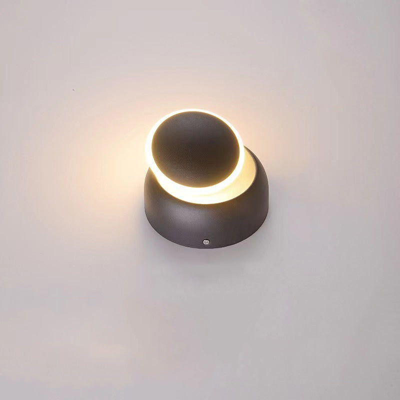 Moderne Einfachheit Wasserdichter Aluminium-Buchstabe Geometrische LED-Wandleuchte Für Außenbereich Terrasse 