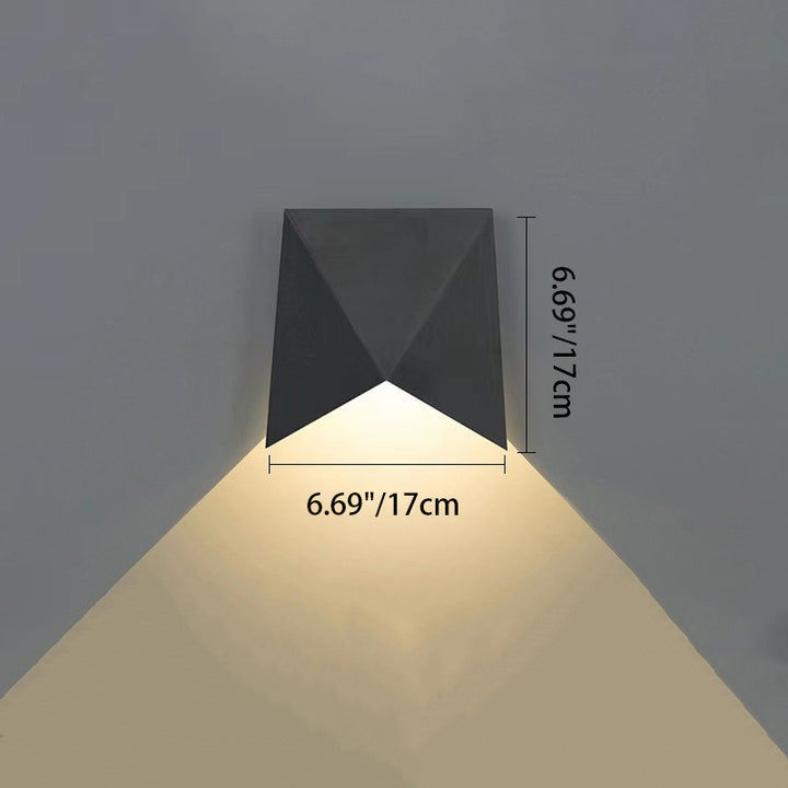 Moderne Einfachheit Wasserdichter Aluminium-Buchstabe Geometrische LED-Wandleuchte Für Außenbereich Terrasse 
