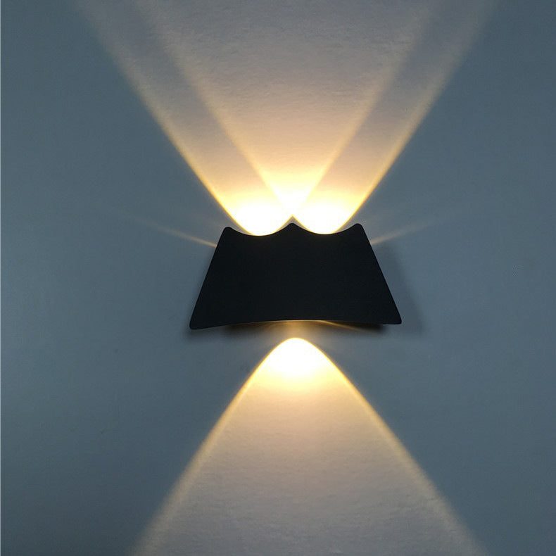 Moderne Einfachheit Wasserdichter Aluminium-Buchstabe Geometrische LED-Wandleuchte Für Außenbereich Terrasse 